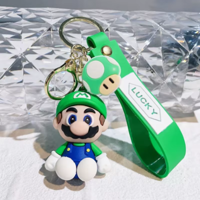 Porte-clés de la série Mario Bros, figurines super mignonnes, accessoires de sac, décorations de voiture, petites décorations anime pour les fêtes, styles variés pour enfants, superbes cadeaux