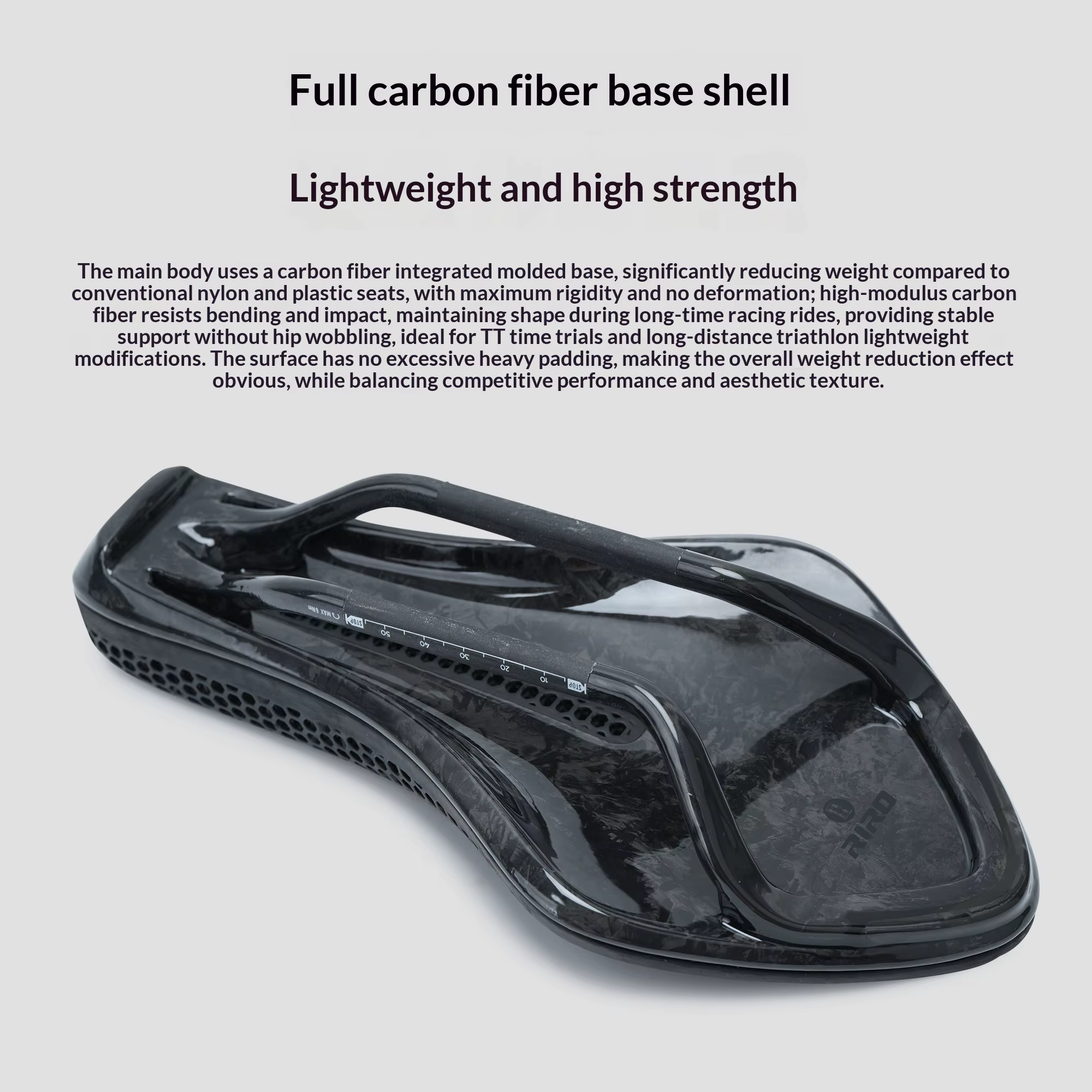 Selle de vélo en fibre de carbone RIRO imprimée en 3D