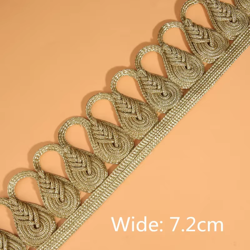 Accessoires de Dentelle pour Bricolage Manteau, Décoration de Poche, Matériel de Couture, Sangle de Sangle, 1 Mètre