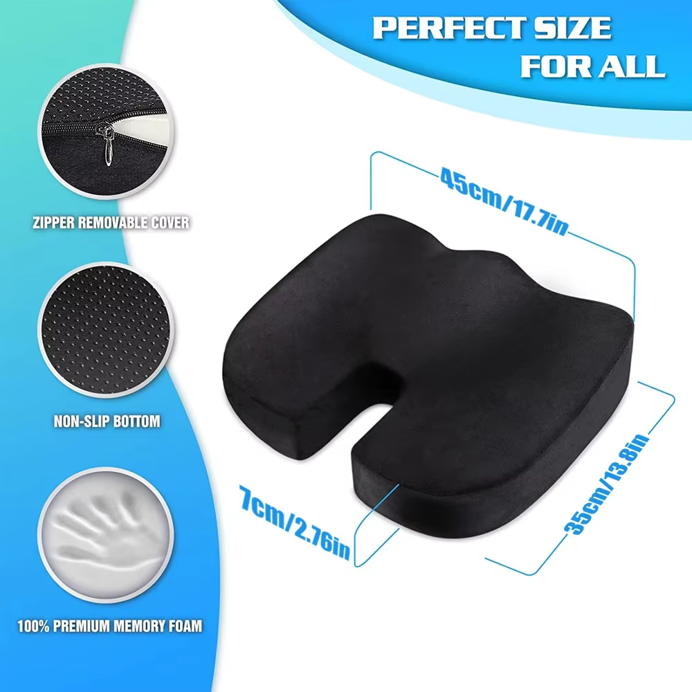Coussin de siège Coccyx en mousse à mémoire de forme