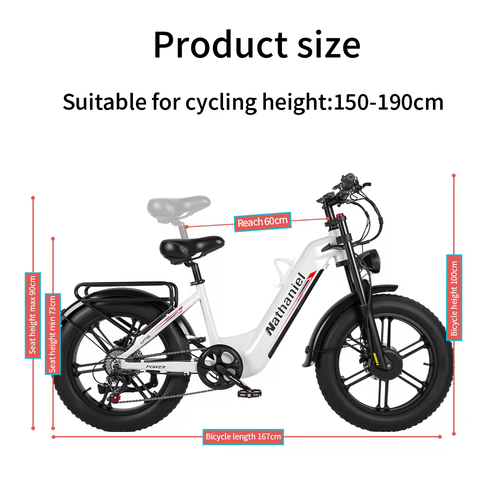 Roue intégrée à double entraînement pour vélo électrique 2000W 20x4.0