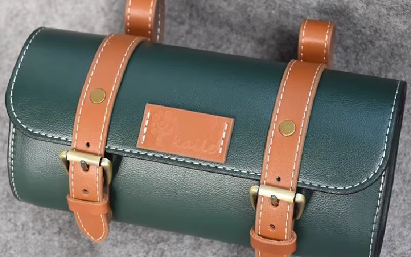 Sac de vélo en cuir fait à la main