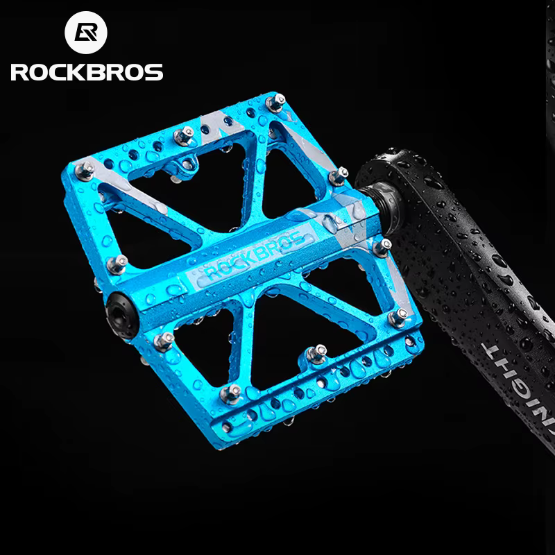 Pédales de vélo de montagne ROCKBROS, pédales de vélo ultralégères en alliage d'aluminium, pédales de vélo MTB, pédales de vélo plates BMX