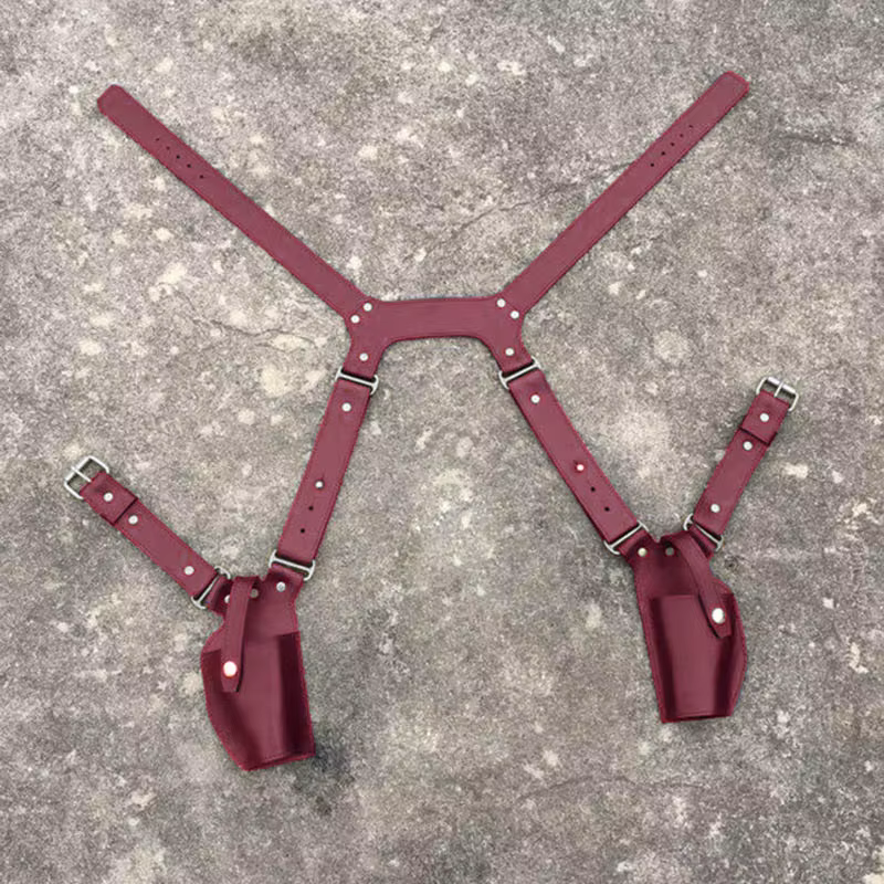 Étui en cuir PU pour double odorSteampunk initié, porte-odor, sac SFP, Hitman Agent 47, 7.5 ate, accessoires de costume de cosplay de cow-boy