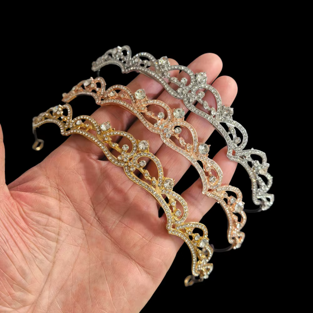 Diadème de Mariée de Luxe, Tiare de Princesse en Cristal, Accessoire Cheveux pour Mariage, Bal de Promo et Concours de Beauté pour Femme