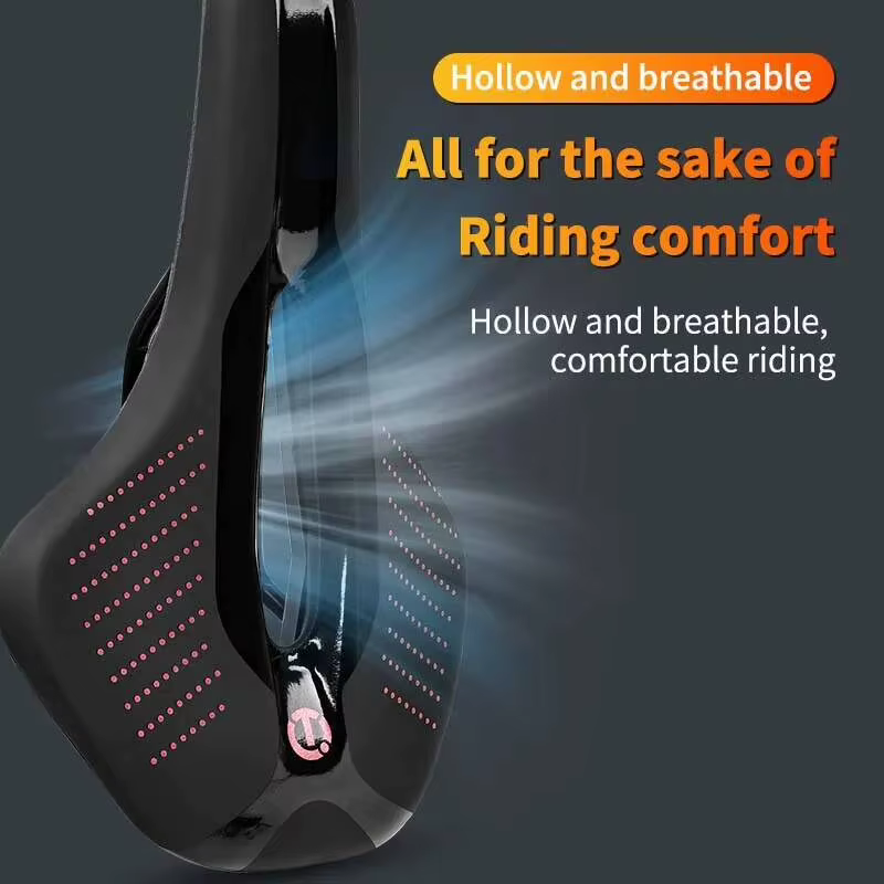 ESLNF Selle de vélo ultralégère en cuir confortable