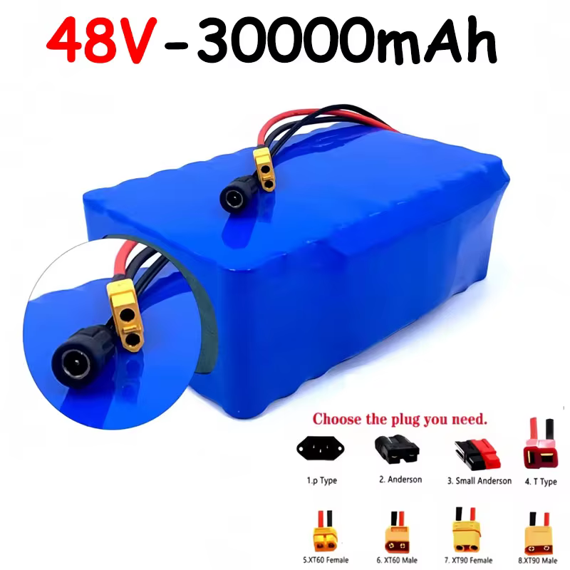 100% tout neuf Original 48V 30AH 13S6P 48V 30000 MAH 2000W intégré 50A BMS batterie de Scooter électrique
