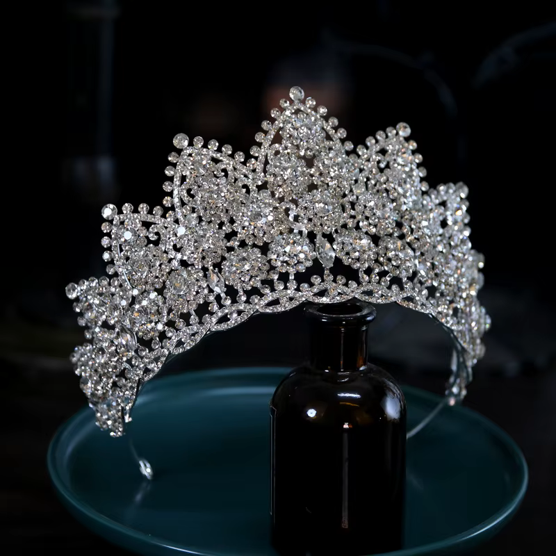 Diadèmes de mariée accessoires de cheveux de luxe complet Zircon couronnes de mariage diadème coiffure mariée baroque fête diadème couronne pour les femmes