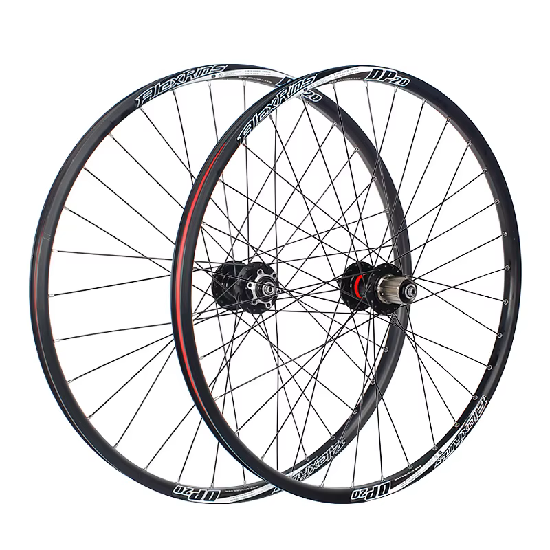 Jeu de roues de vélo de montagne Novatec 26 pouces D041/D042 4 roulements 7-11 vitesses 32H Frein à disque en alliage d'aluminium
