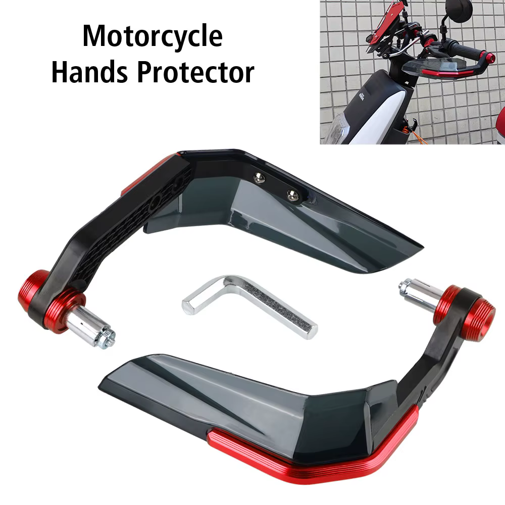 Protecteur de chute 2 pièces pour moto Scooter montagne e-bike en alliage d'aluminium ABS coupe-vent