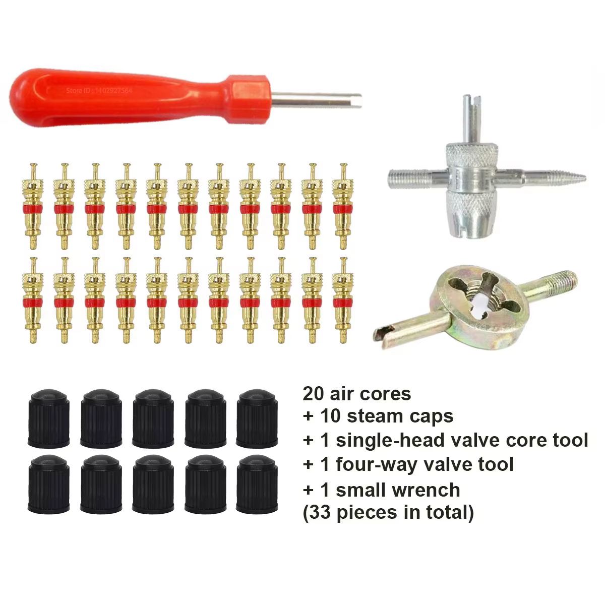 Poignée fendue pour vélo de voiture, tige de Valve de pneu, dissolvant de noyau, tournevis, réparation de pneus, Kit d'outils d'installation, accessoires automobiles et motos