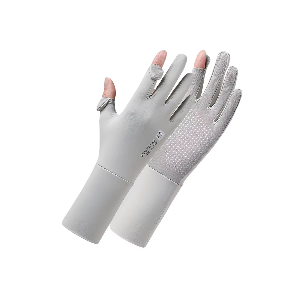 Gants de cyclisme pour femmes en soie glacée