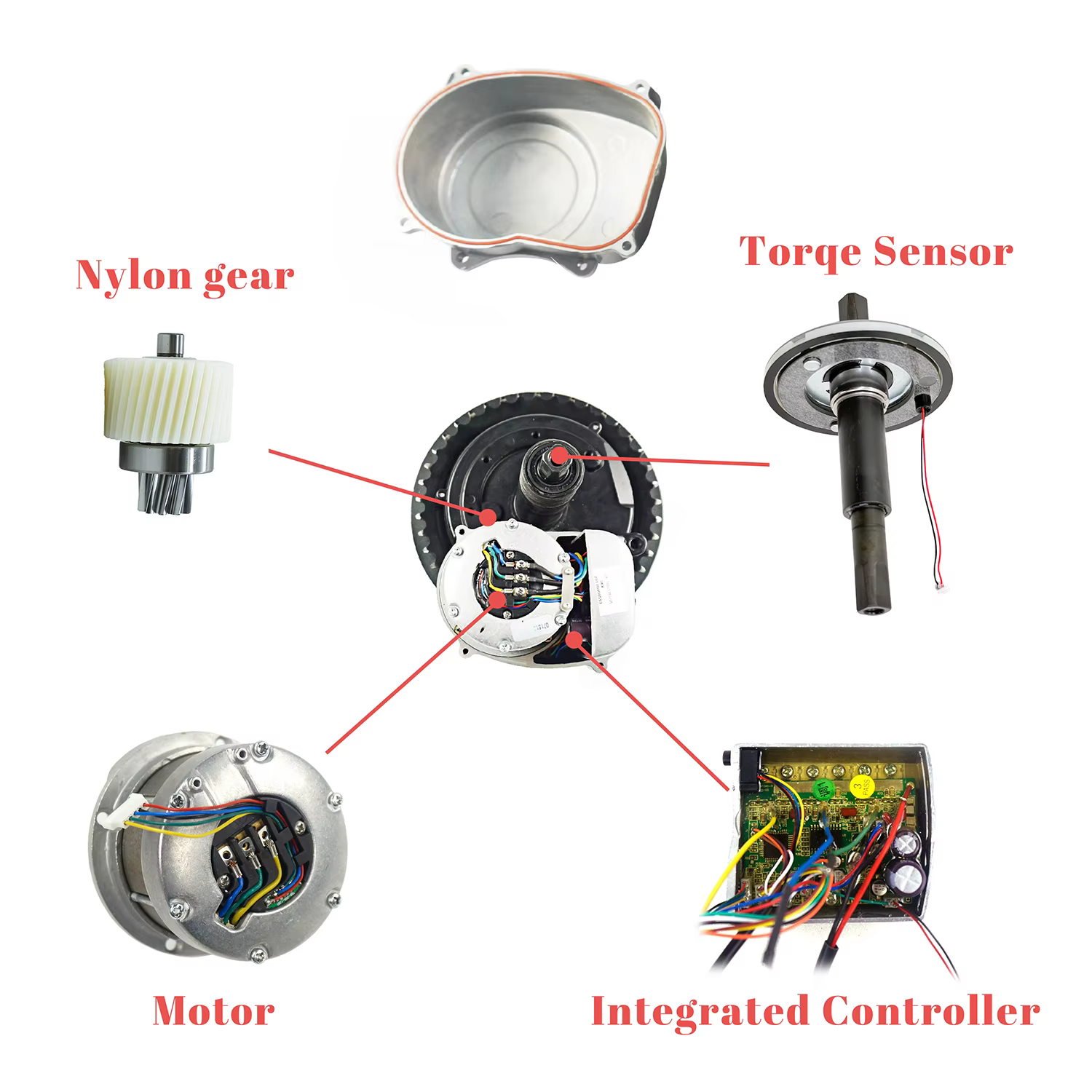 Capteur de couple pièces de vélo électrique bricolage pour 36V 48V Tongsheng moteur central kit de Conversion Ebike