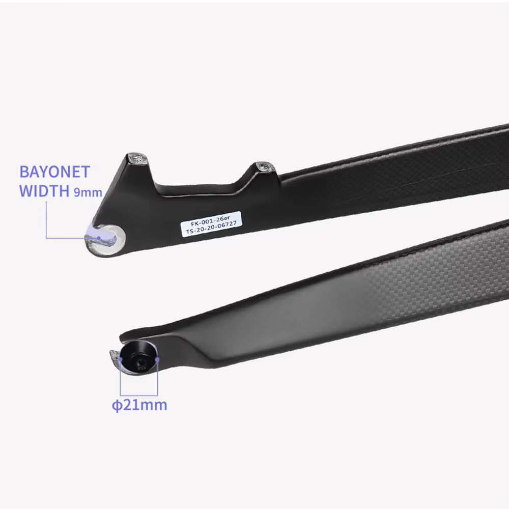 Fourche de vélo VTT en fibre de carbone