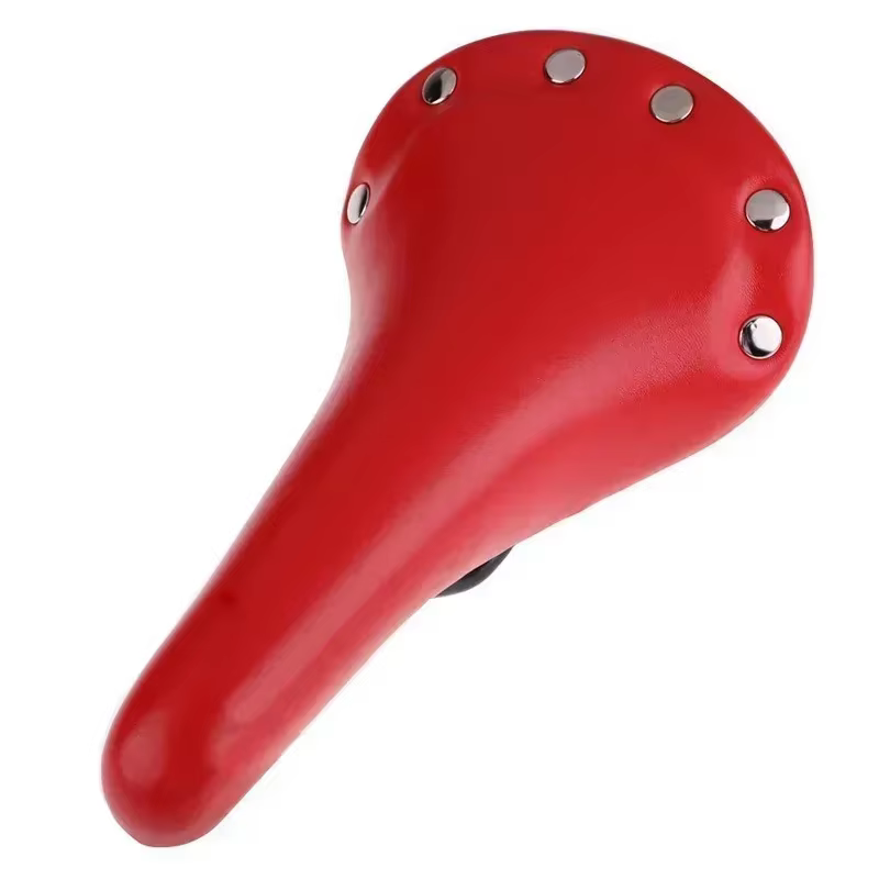 Selle en cuir souple antichoc pour VTT
