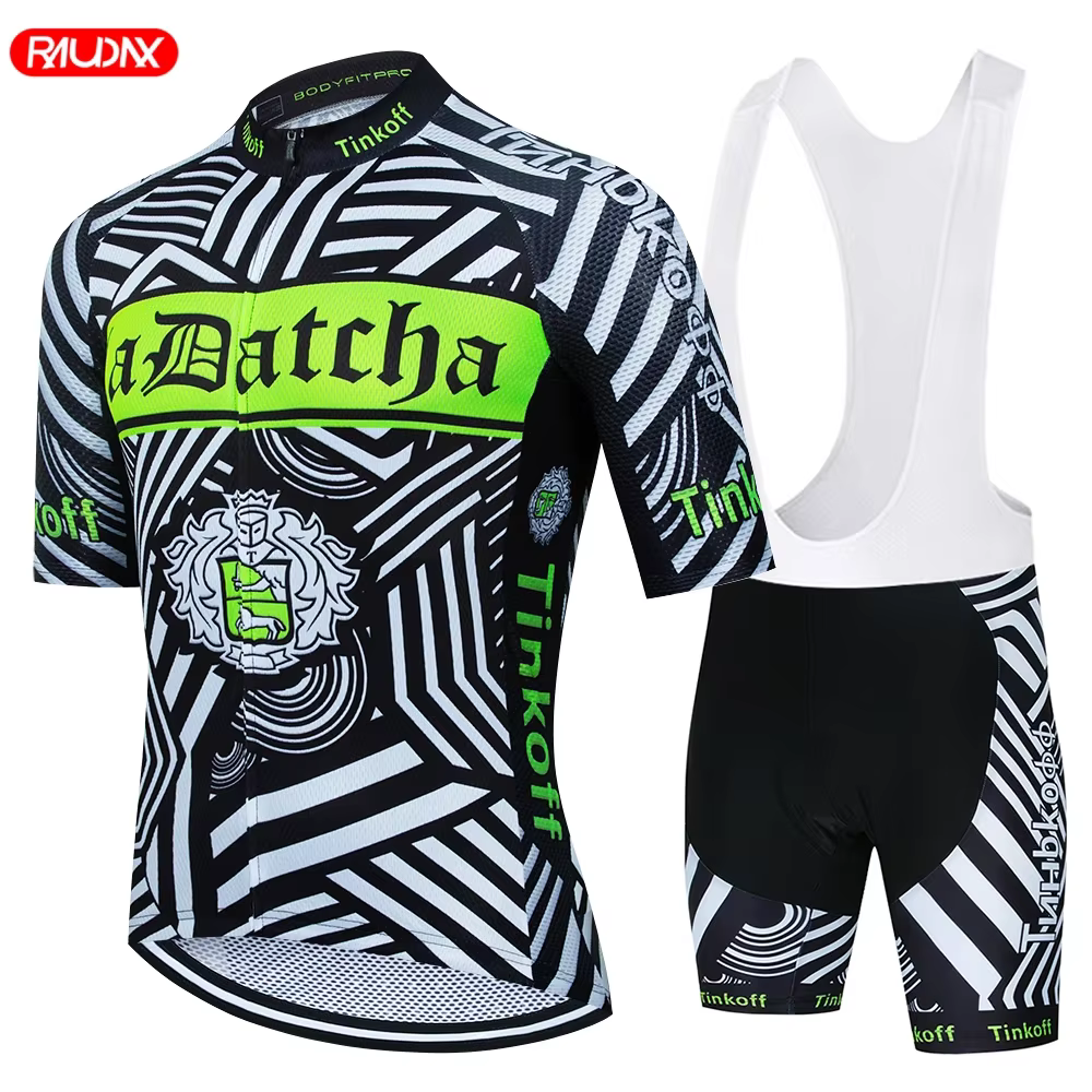 Tinkoff-Ensemble de maillot de cyclisme Saxo Bank, anti-UV, respirant, course, sport, vélo, vêtements de cyclisme, été, 2025