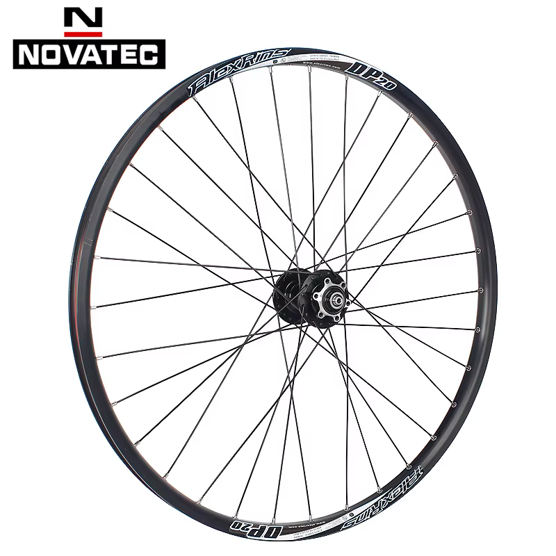 Jeu de roues de vélo de montagne Novatec 26 pouces D041/D042 4 roulements 7-11 vitesses 32H Frein à disque en alliage d'aluminium