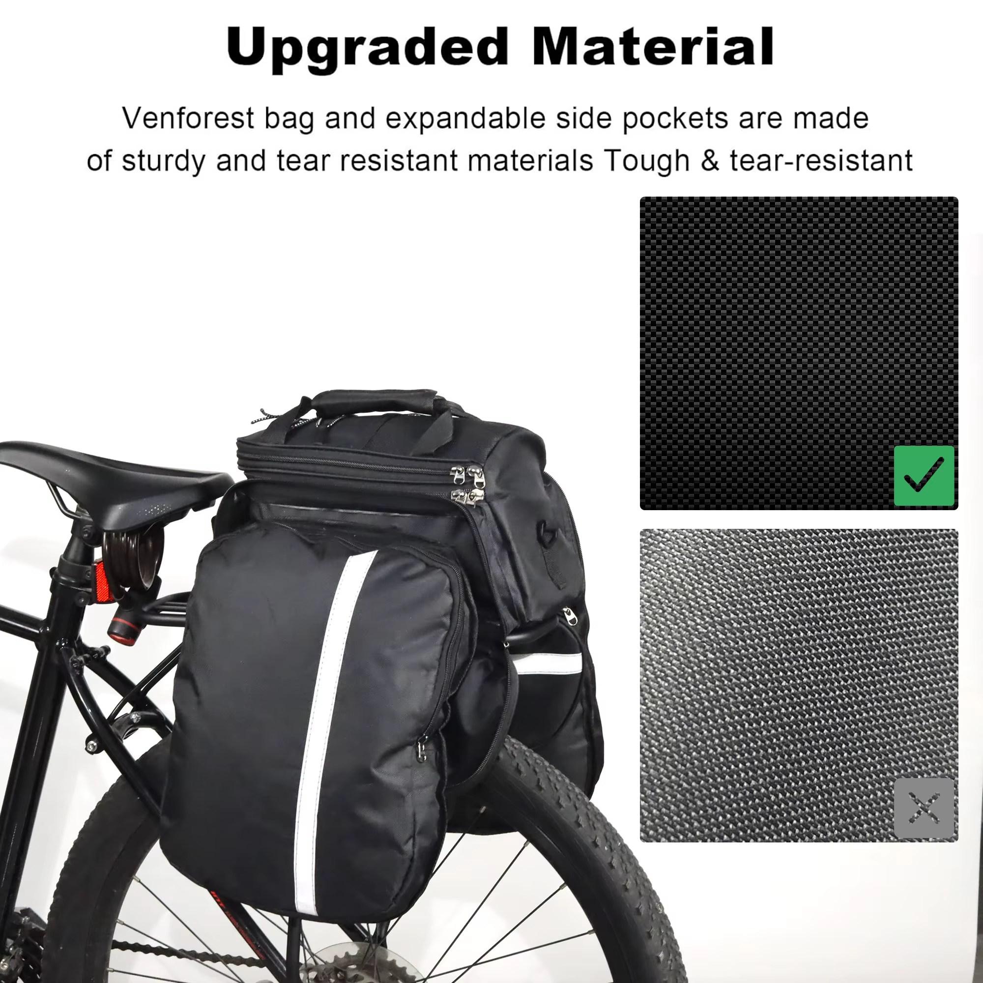 Sac de porte-bagages arrière pour vélo