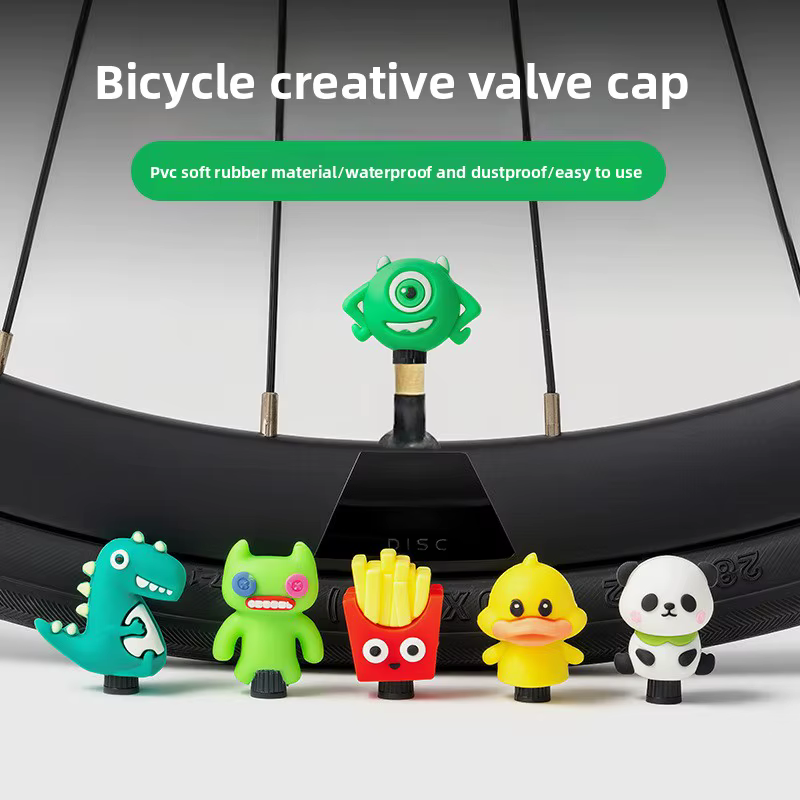 Capuchon de valve de vélo mignon en forme de dessin animé