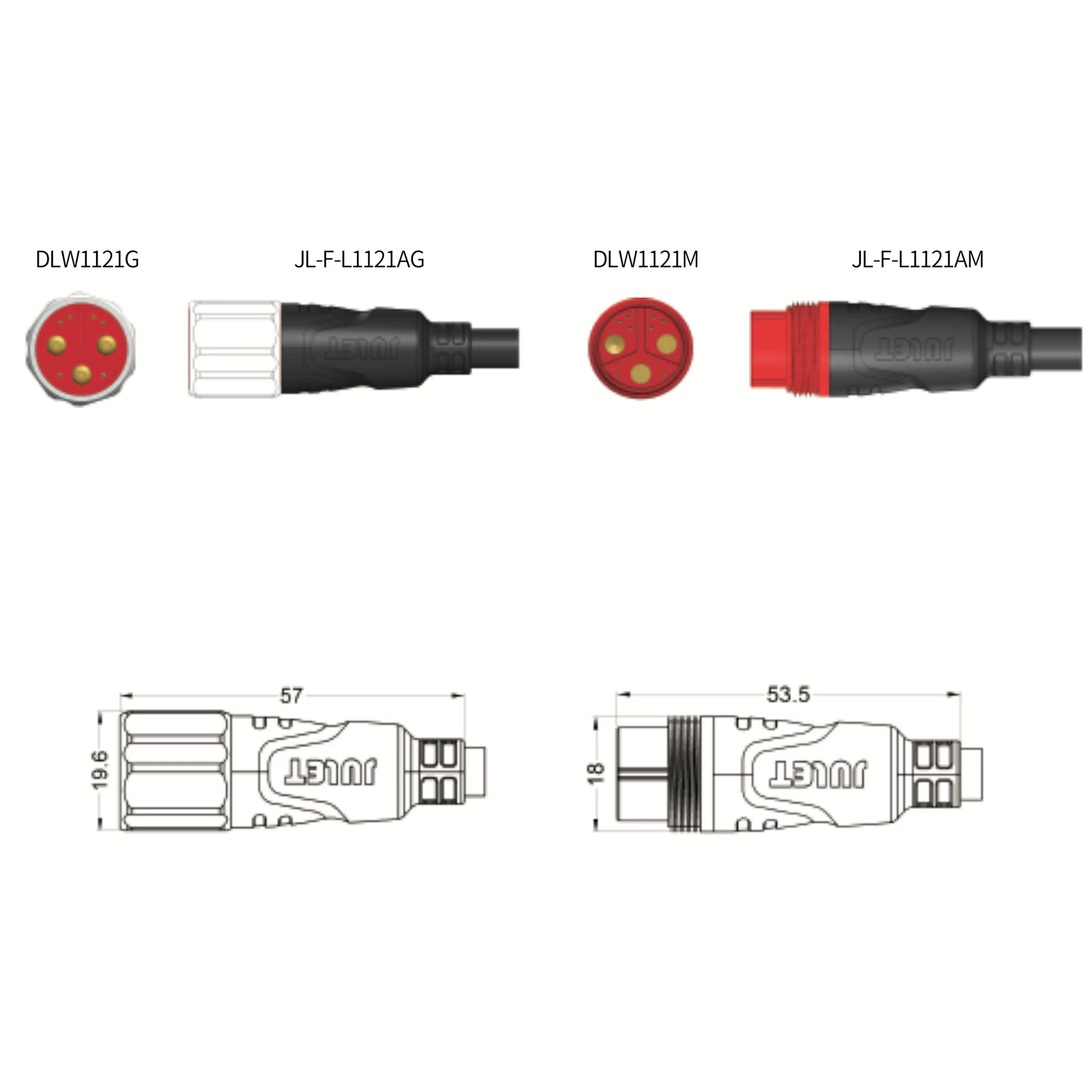 Câble de moteur pour vélo électrique 9 broches 500-2000W 140cm avec connecteur étanche fileté