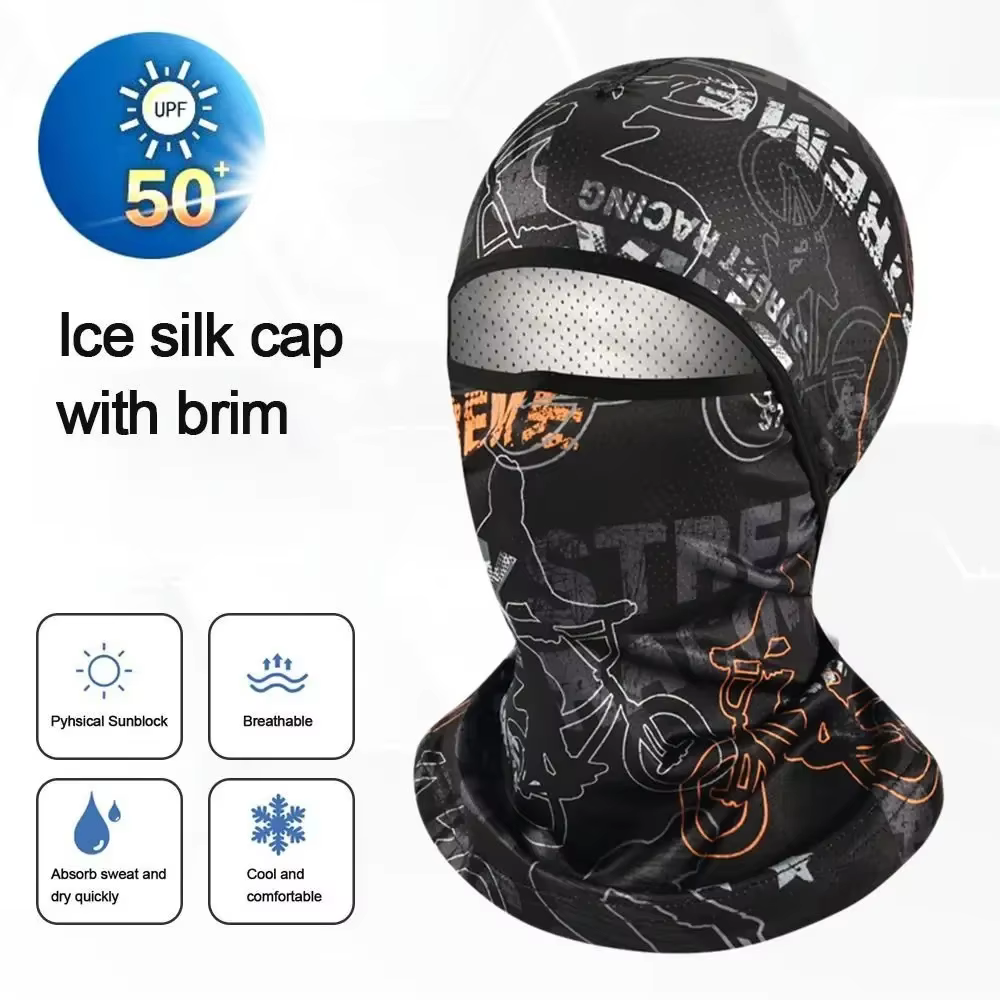 Cagoule d'été fraîche en soie glacée