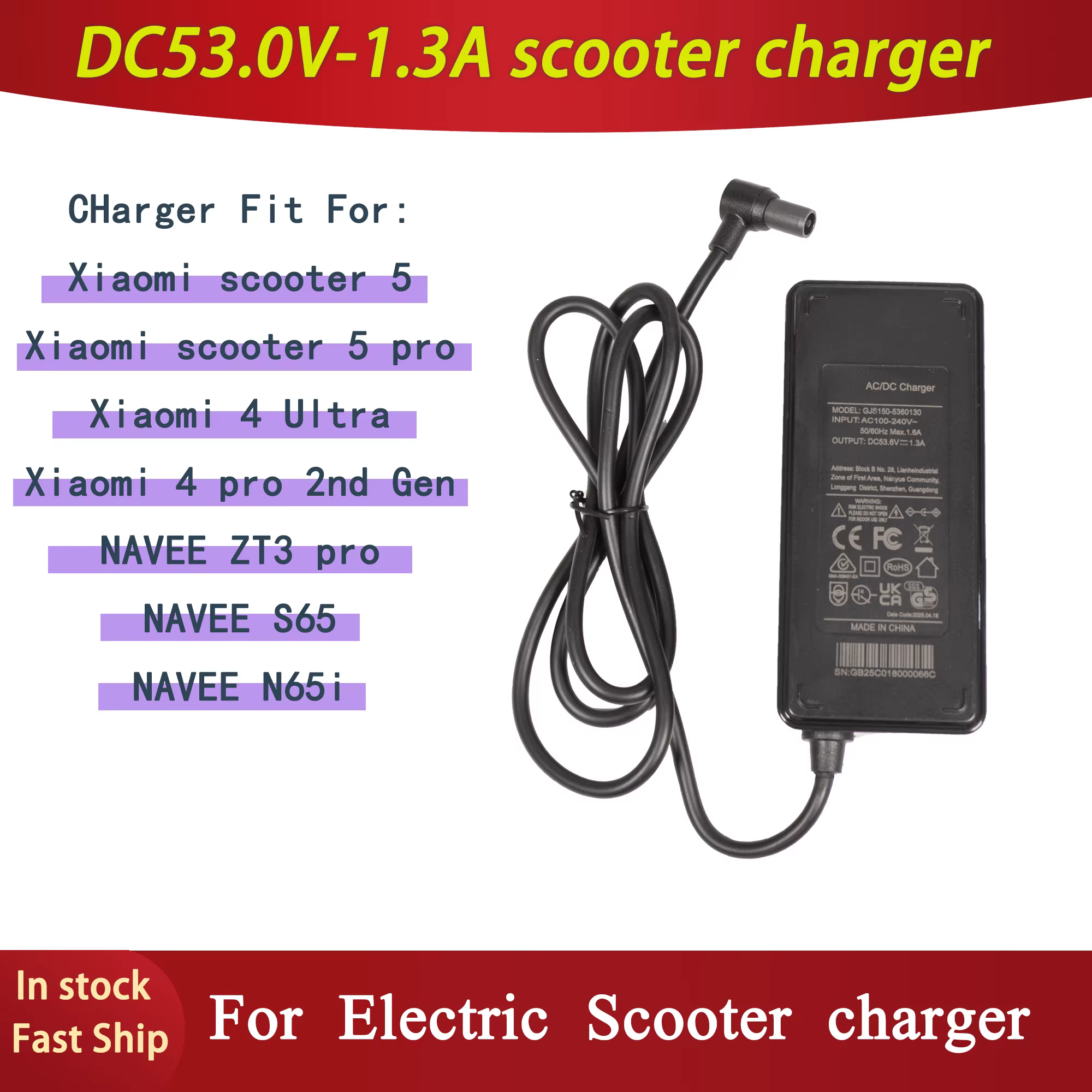 Chargeur de scooter pour xiao mi 5/xiaomi 5pro