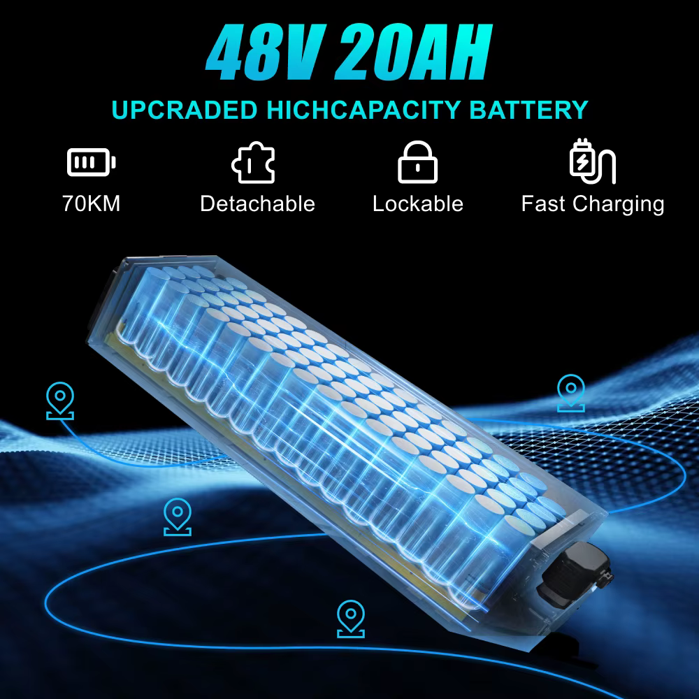 HX X9B scooter électrique 1000W 20AH 40 KM/H scooters électriques amortissement e