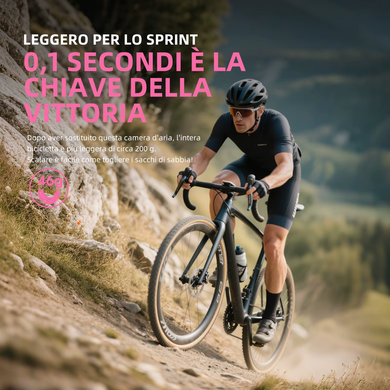 CYCLAMI – chambre à air de vélo de route en gravier