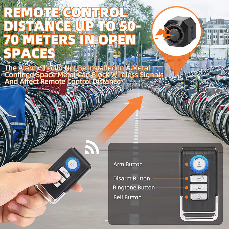 Alarme de vibration sans fil pour vélo