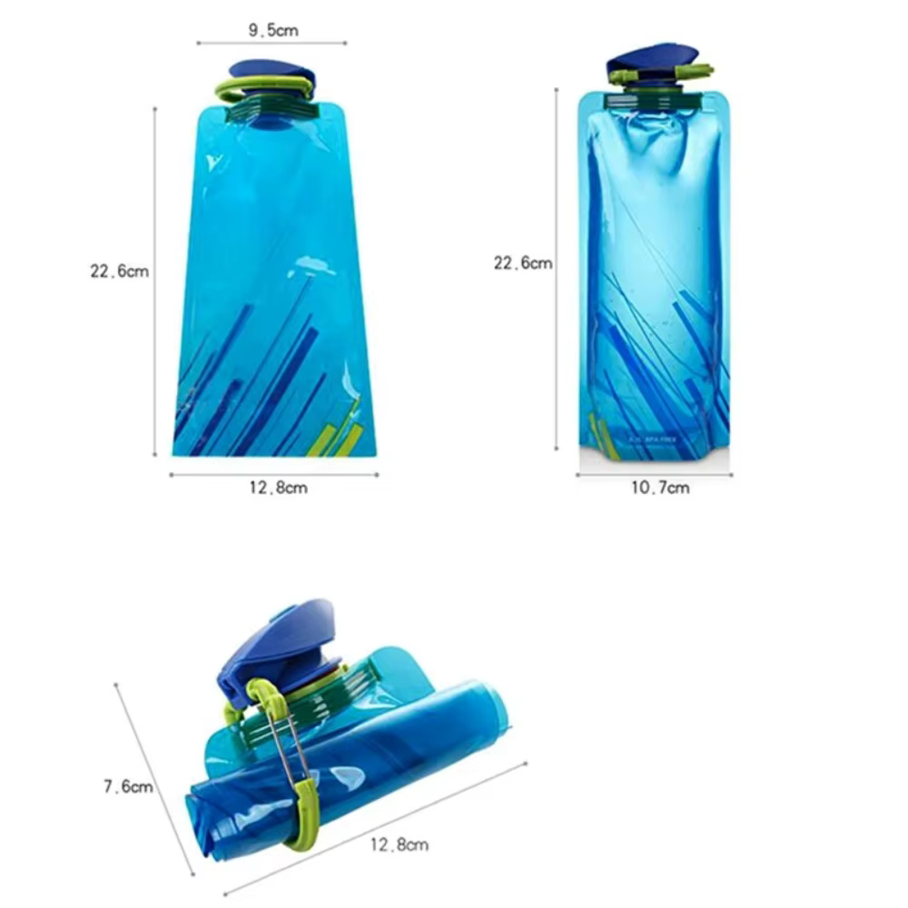 Bouteille d'eau de voyage pliable et réutilisable