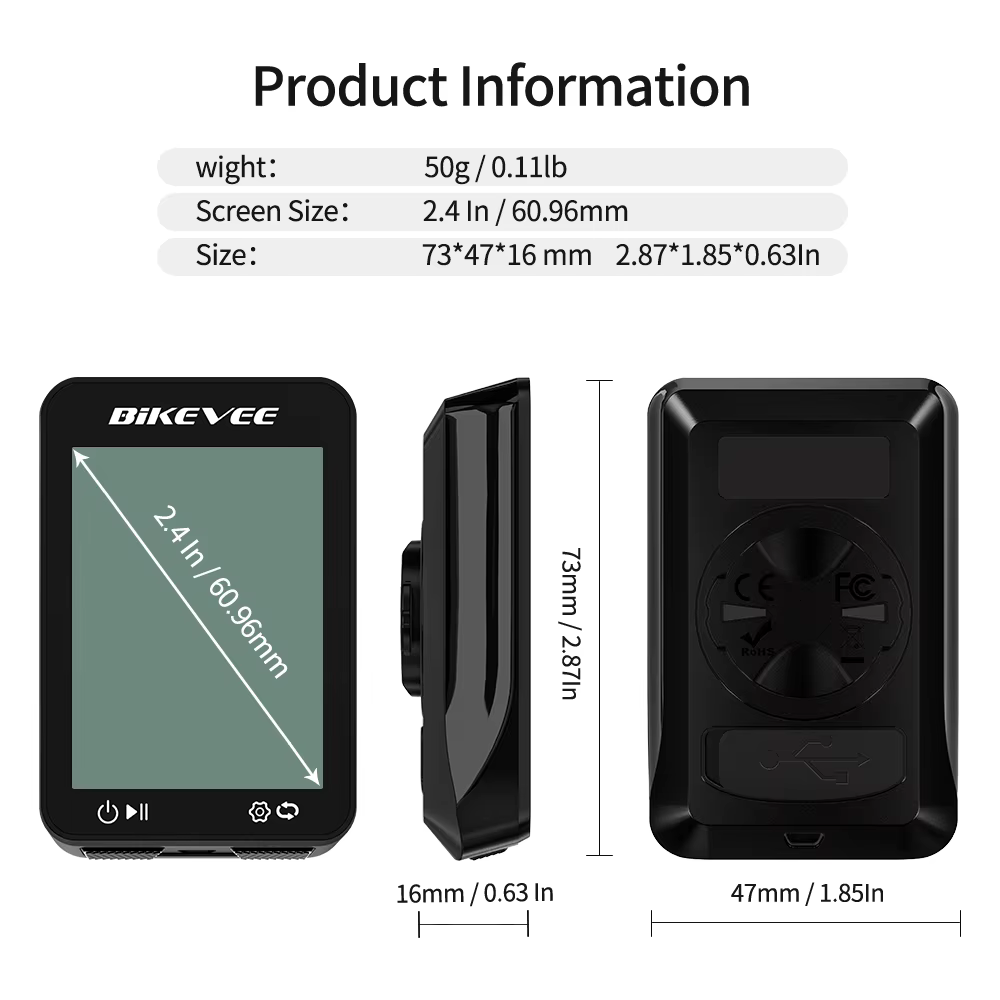 Ordinateur de vélo sans fil GPS