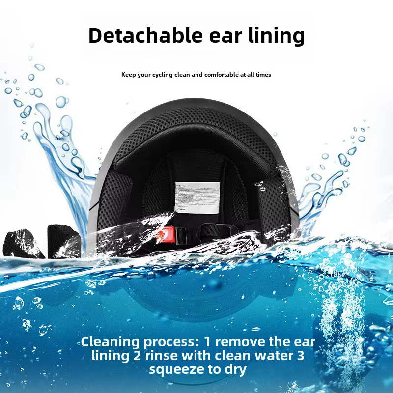 Casque de moto électrique quatre saisons à double visière anti-buée