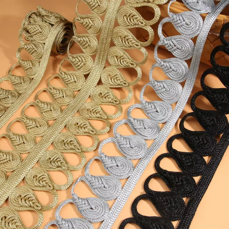 Accessoires de Dentelle pour Bricolage Manteau, Décoration de Poche, Matériel de Couture, Sangle de Sangle, 1 Mètre