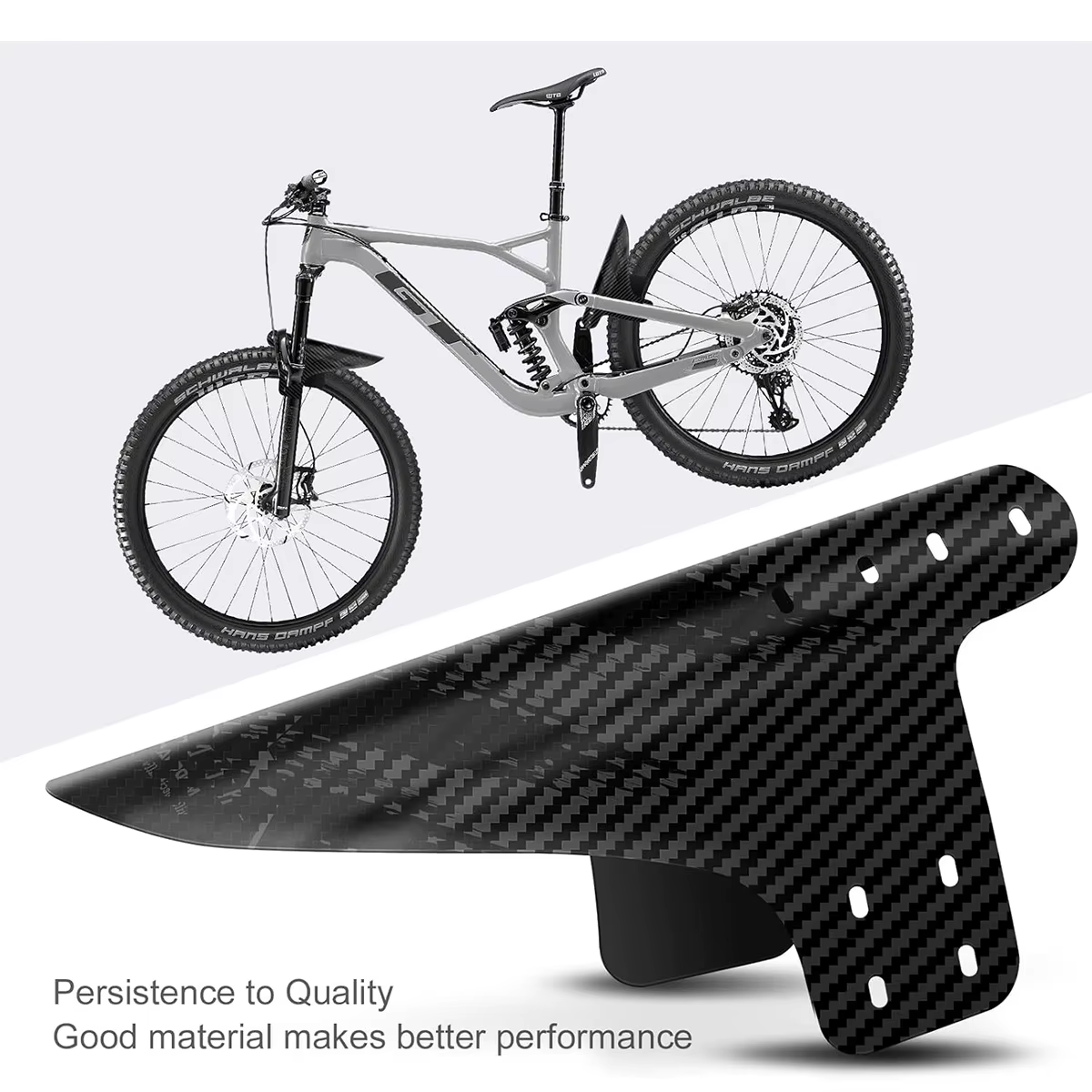 2 garde-boue de vélo en fibre de carbone