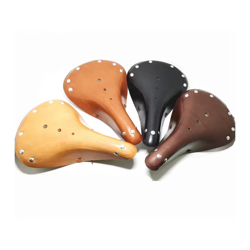 Selle de vélo vintage classique en cuir de vachette