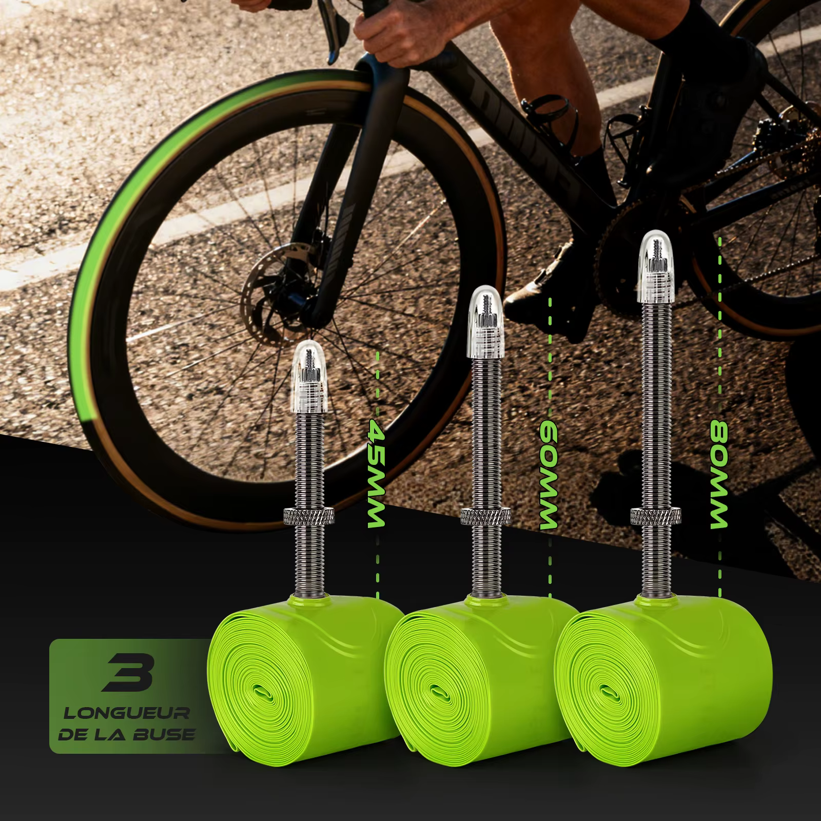 CYCLAMI – noyau de Valve d'air amovible en TPU