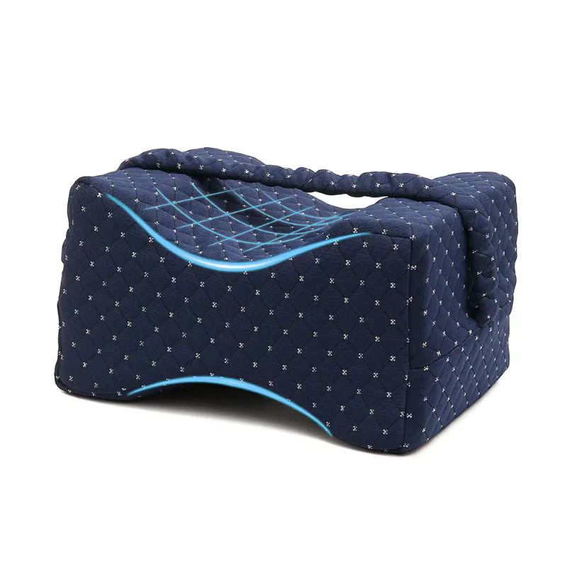 Oreiller pour dormeurs latéraux avec sangles, oreiller pour jambes et genoux en mousse à mémoire de forme douce, oreiller pour jambes en mousse à mémoire de forme pour dormeurs latéraux