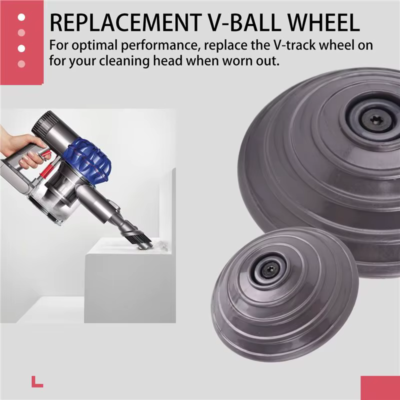Roue V-Ball pour tête de nettoyage à couple élevé Dyson, adaptée aux accessoires d'aspirateur sans fil Dyson V6 V7 V8 V10 V11 V15