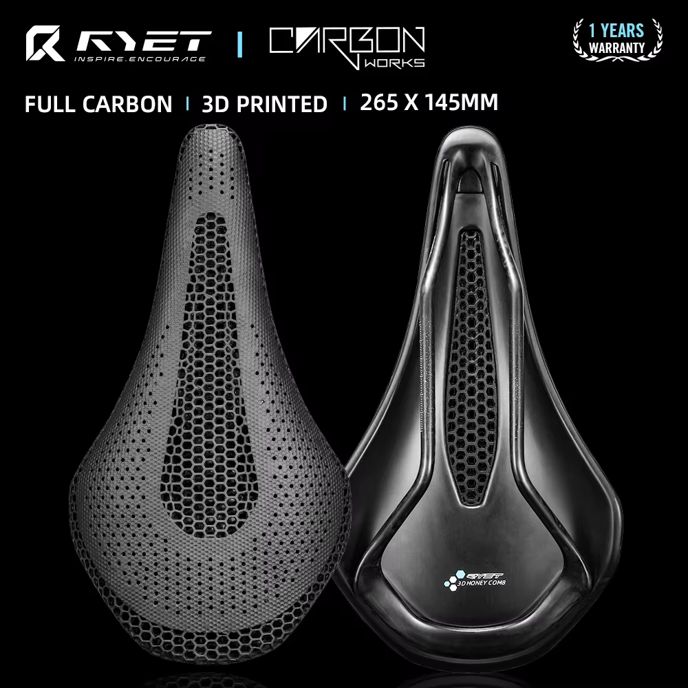 Selle de vélo entièrement en carbone imprimée en 3D