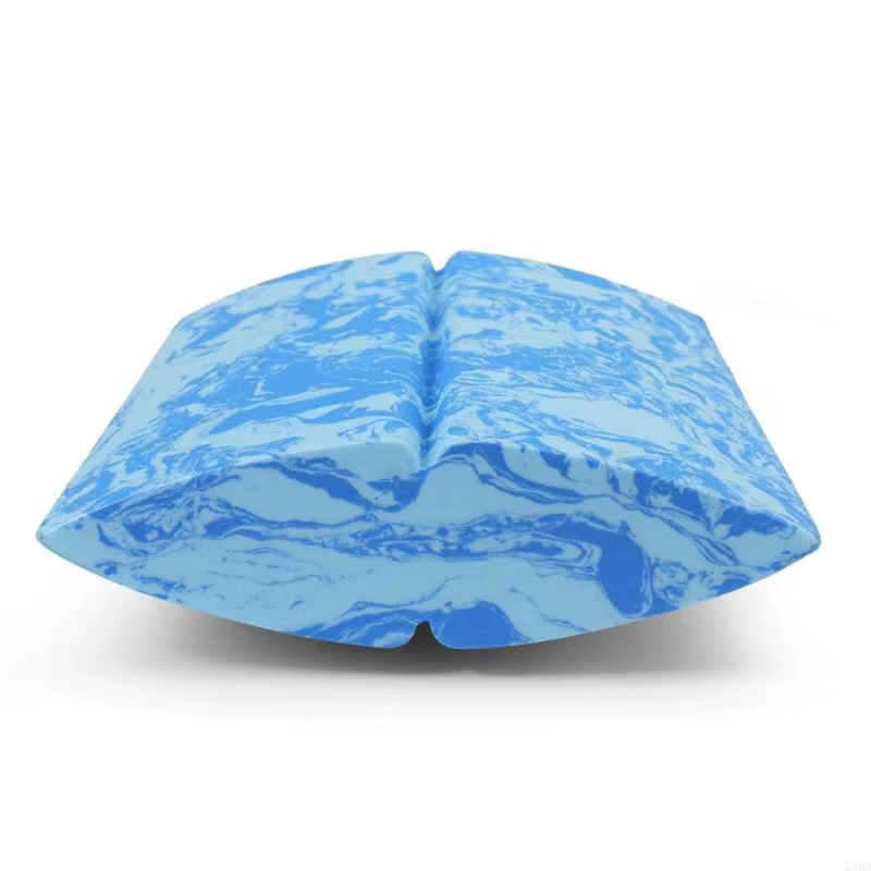 Ensemble support pratique tapis avec articles rembourrés marbrés bleus pour Pilates, routines d'étirement, du corps