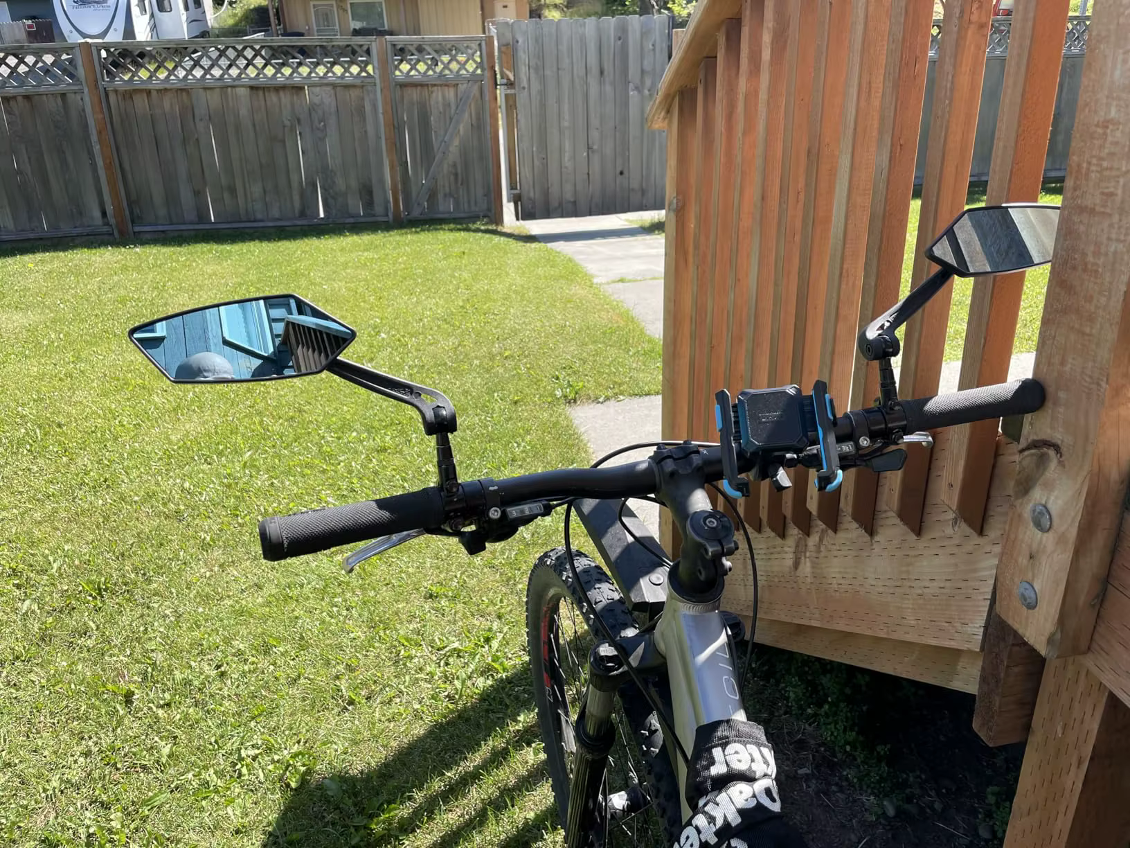 Rétroviseurs de vélo rotatifs à 360 degrés pour guidons avec lentille en verre anti-rayures