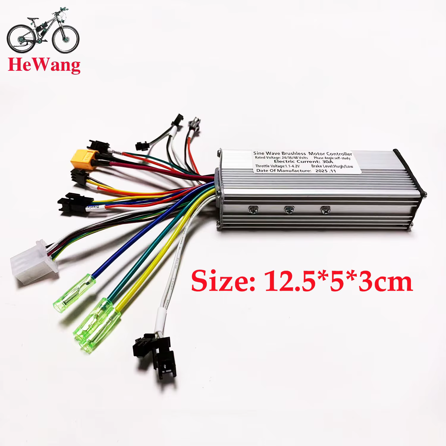 Contrôleur de moteur sans balais à onde sinusoïdale FOC 750-1000W 24V 36V 48V 25-30A pour vélo électrique