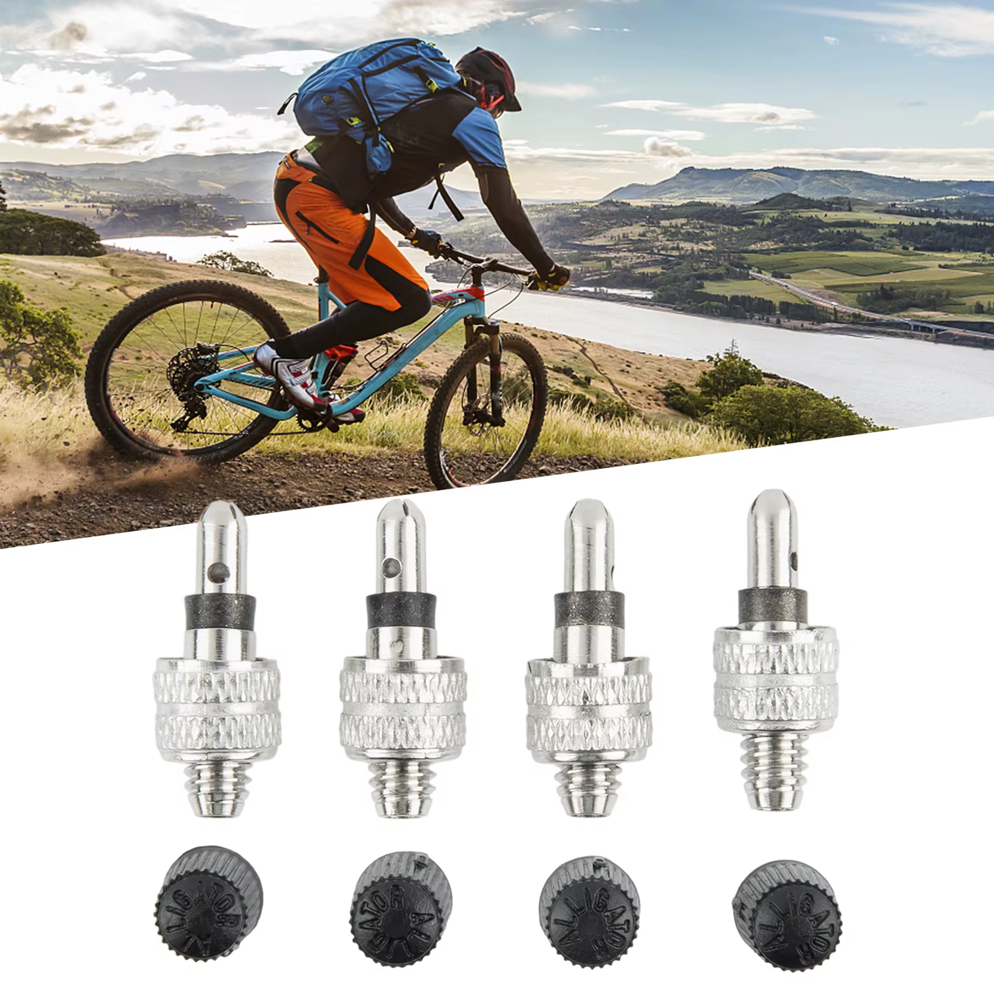 Pièces de cyclisme 4 X Valve de vélo environ 4g
