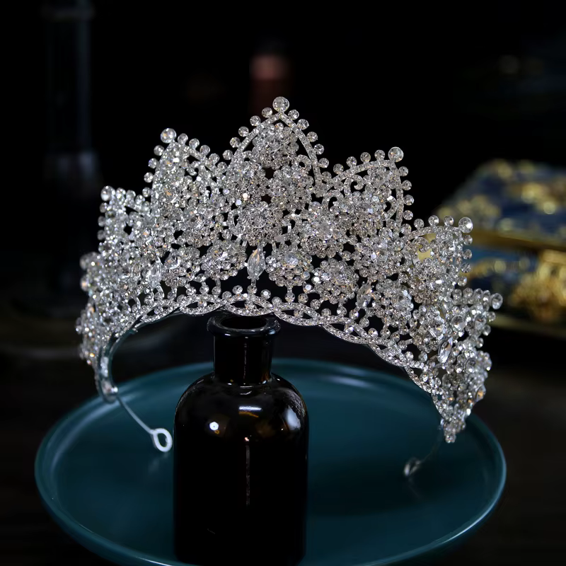 Diadèmes de mariée accessoires de cheveux de luxe complet Zircon couronnes de mariage diadème coiffure mariée baroque fête diadème couronne pour les femmes