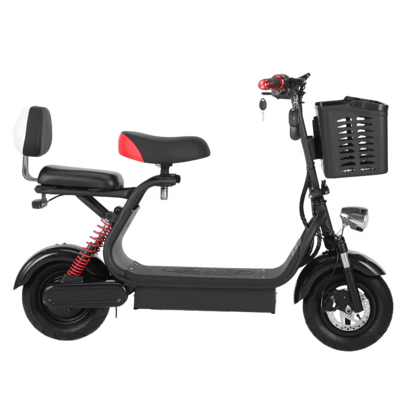 Parent enfant 2 roues Scooter électrique 2 sièges pour adultes 1000W 48V famille léger