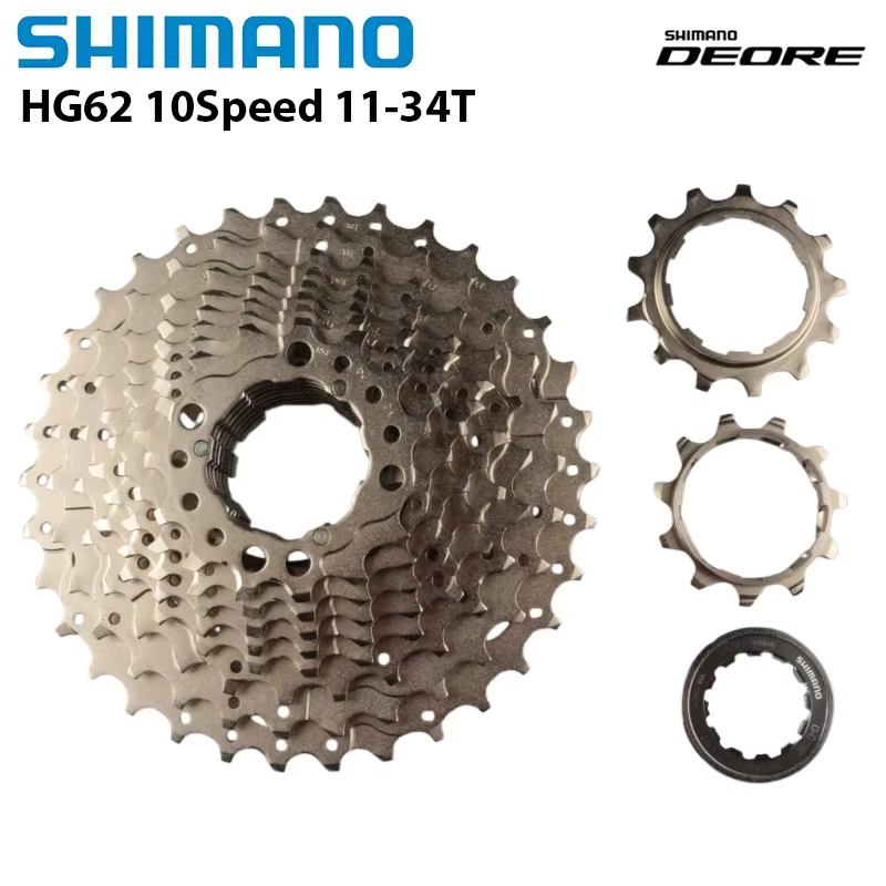 Cassette de vélo SHIMANO DEORE CS-HG62-10 10 vitesses 11-34T Hyperglide HG Accessoires d'origine