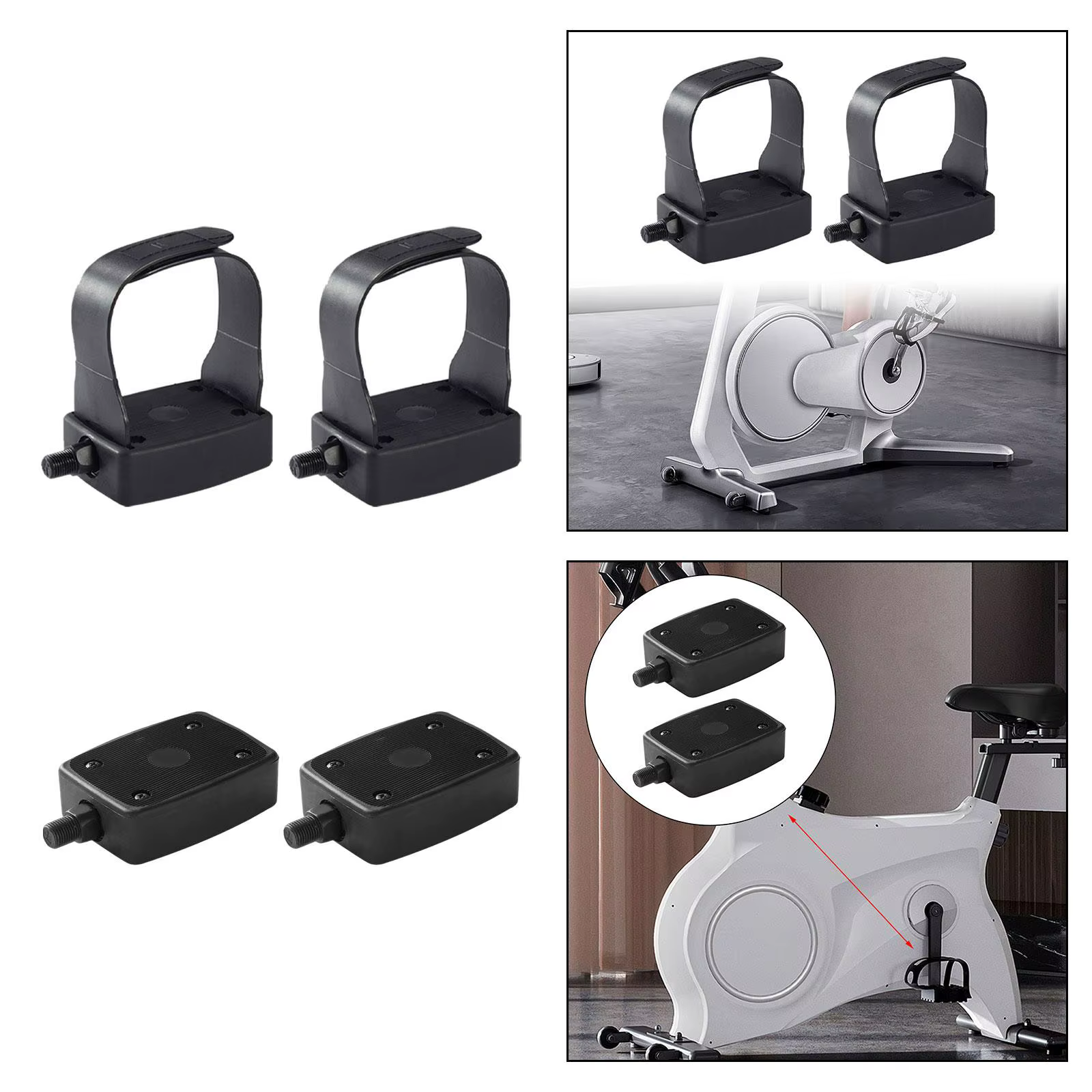 Pédale de vélo d'exercice 1/2 ''