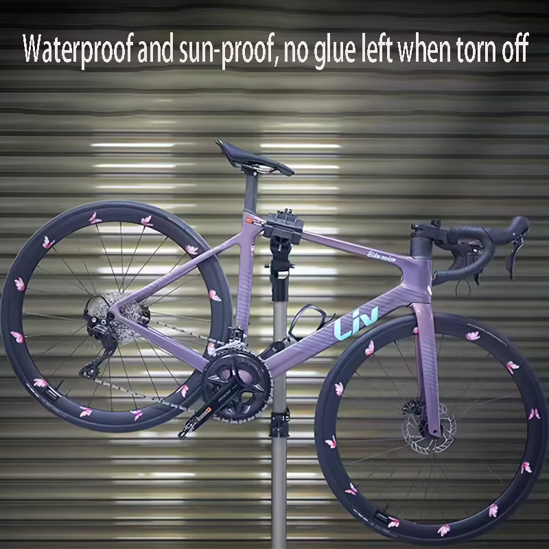 Ensemble d'autocollants réfléchissants pour pneus de vélo papillon