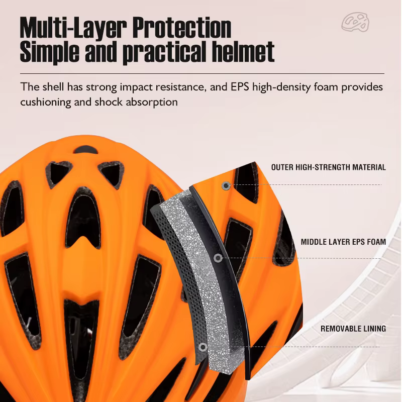 Casque de cyclisme intégré léger pour vtt et vélo de route-20 système de refroidissement par ventilation