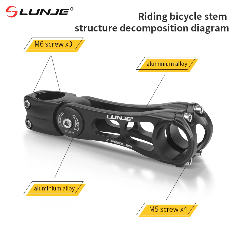 Tige réglable tige de guidon vtt 25.4 31.8mm vélo puissance route VTT Table vélo pont tige 90-145MM pièces de vélo